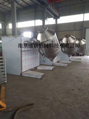 河北客戶訂購(gòu)的3臺(tái)1500L三維運(yùn)動(dòng)混合機(jī)、移動(dòng)料倉(cāng)、真空上料機(jī)制造完成